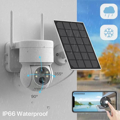 Solar Powered Smart Wi-Fi Wireless Security Camera - Alt View