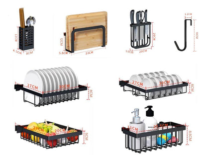 2 Tier Over Sink Dish Drying Rack Kitchen Organizer - DMC Wholesale