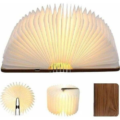 USB Rechargeable 3D LED Creative Wooden Book Night Light - DMC Wholesale