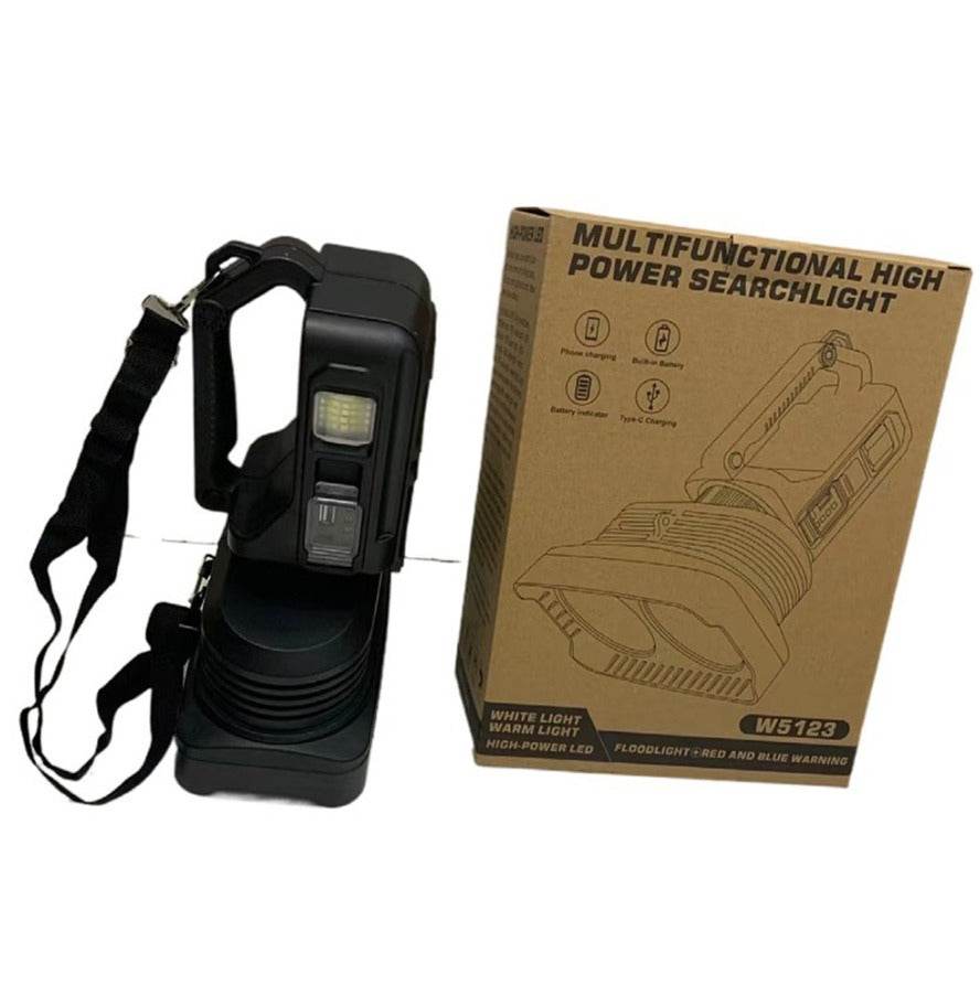 Multifunctional LED High Power Searchlight With Power Bank - DMC Wholesale