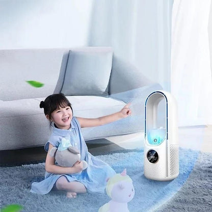 Bladeless Portable Table Fan Use Silent Water Mist Spray