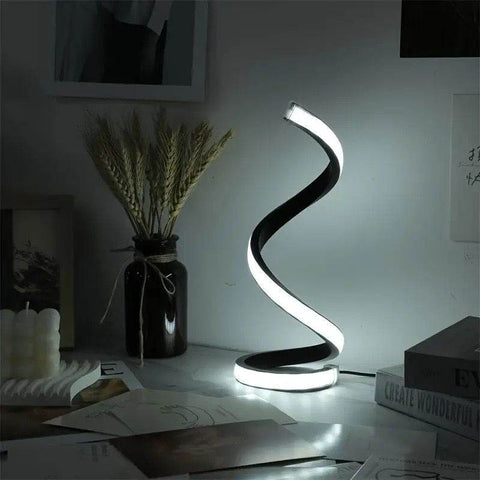 Dimmable Spiral LED Table Lamp - Alt View