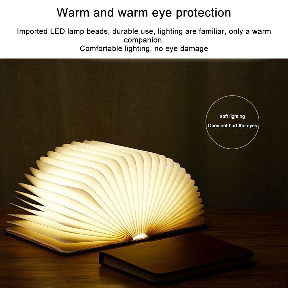 USB Rechargeable 3D LED Creative Wooden Book Night Light - DMC Wholesale