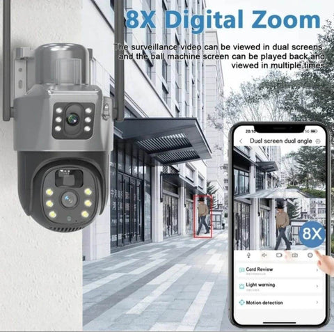Dual Lens Solar Camera (WiFi) - Alt View