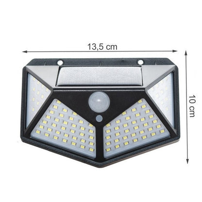Pack of 6 Four Direction Outdoor Solar Wall Lamp (Small)