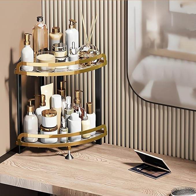 Wrought Iron Corner Kitchen or Bathroom Shelf (Each) - DMC Wholesale