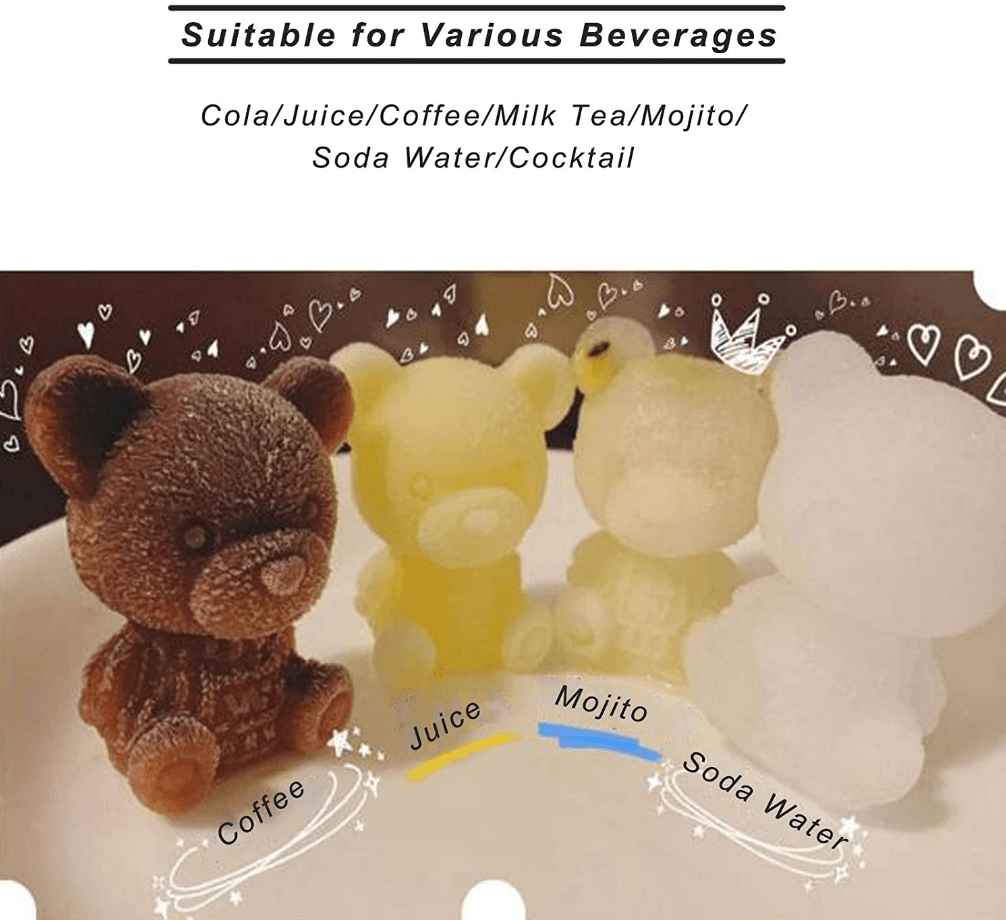 3D Bear Silicone Ice Mold (Each) - DMC Wholesale