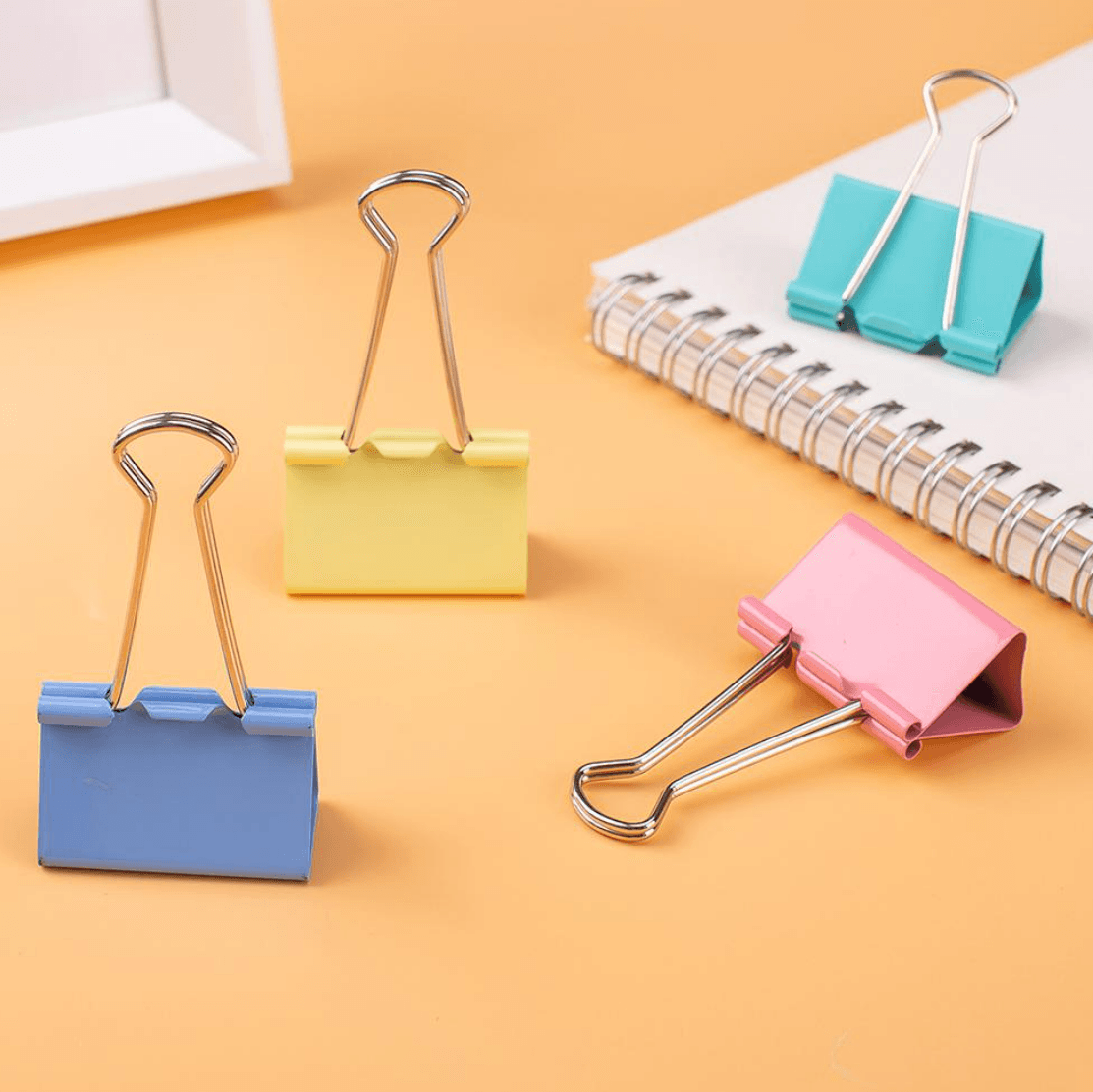 Colourful Binder Clips (25mm)(48 pcs) - DMC Wholesale