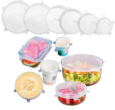 Reusable Stretch Silicone Lids (6 pcs) - Alt View