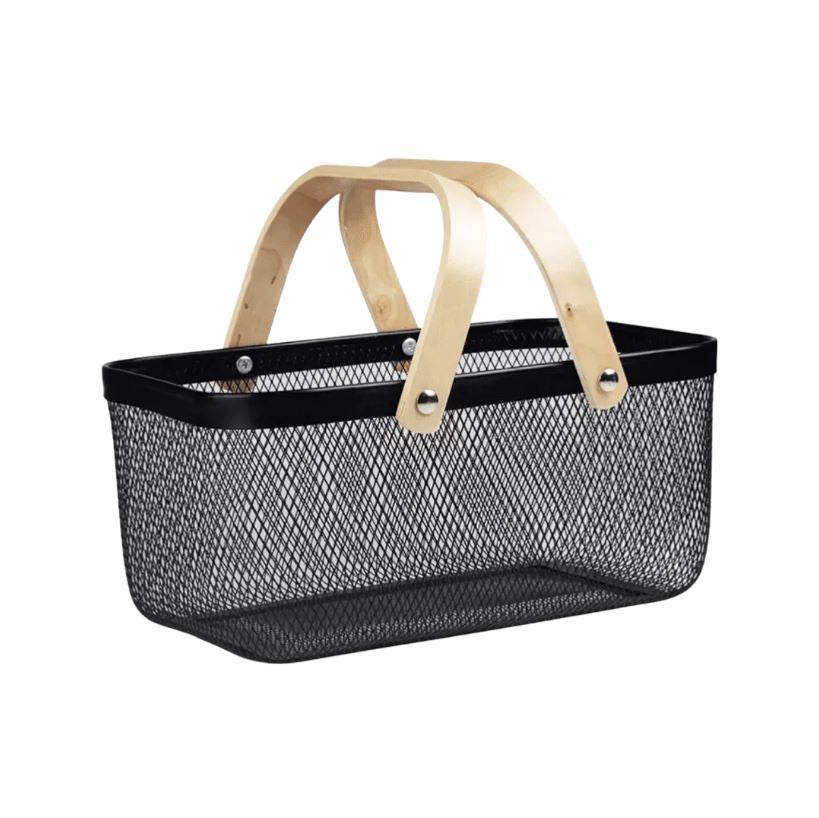 Steel Wire Basket With Handle (Large) - DMC Wholesale