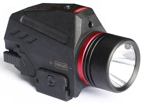 Pistol Flashlight Red Laser - Alt View