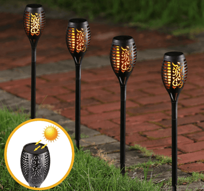 Solar Garden Flame Torch Light (4 pcs) - DMC Wholesale