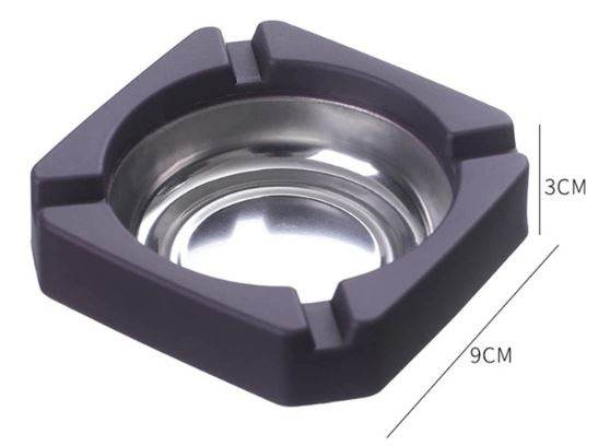 Stainless Steel Creative Square Ashtrays (2 pcs) - DMC Wholesale