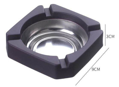 Stainless Steel Creative Square Ashtrays (2 pcs) - DMC Wholesale
