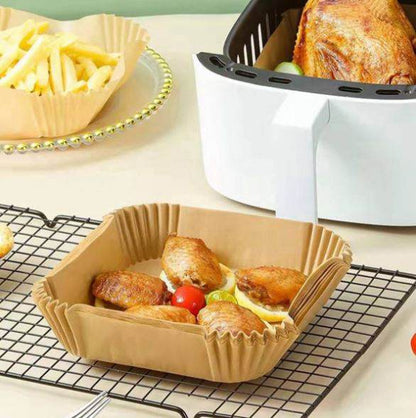 Square Disposable Air Fryer Parchments (100 pcs) - DMC Wholesale