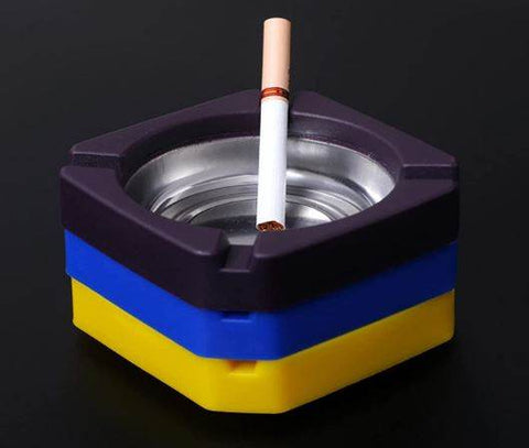 Stainless Steel Creative Square Ashtrays (2 pcs) - Alt View