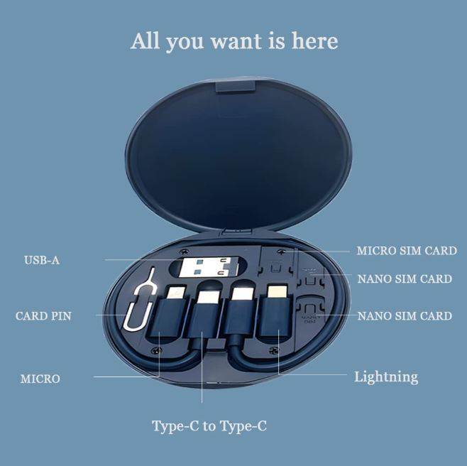 Multifunctional Data Cable Conversion Head (Excluding Sim Cards) - DMC Wholesale