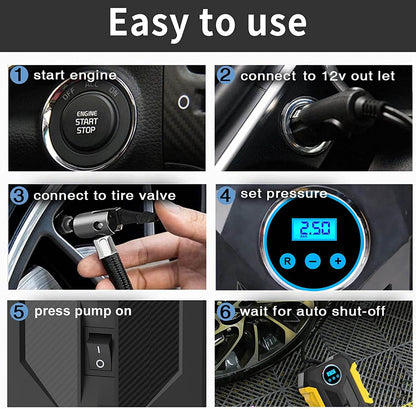 Digital Air Compressor (DC 12V) - DMC Wholesale