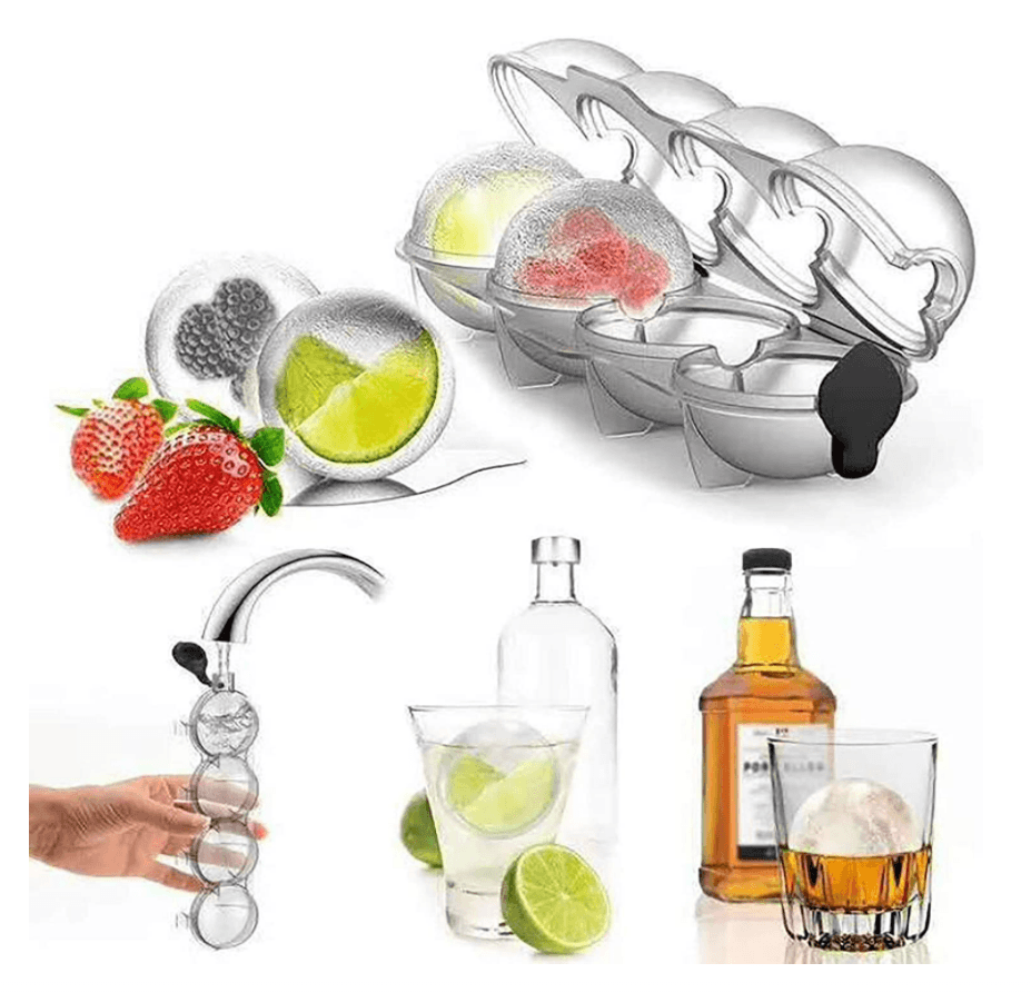 DIY 4 Holes Round Ice Ball Tray - DMC Wholesale