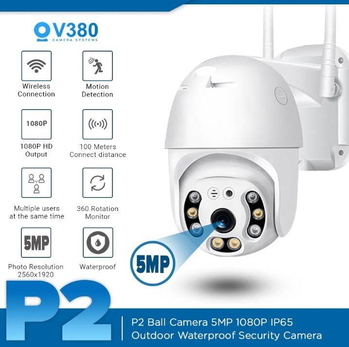 WIFI Outdoor Security Camera (V380 Pro App) - DMC Wholesale