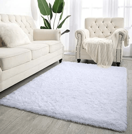Fluffy Shaggy Runner (White) - DMC Wholesale