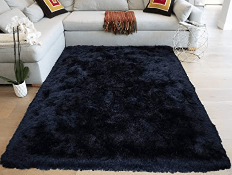 Fluffy Shaggy Runner (Black) - DMC Wholesale