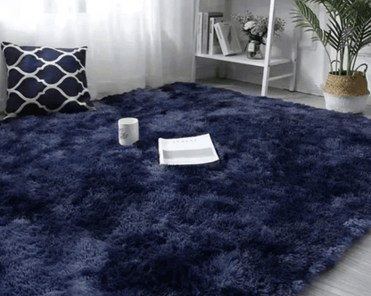 Colourful Fluffy Shag Runner (Navy) - DMC Wholesale