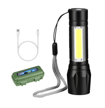 Larger USB Rechargeable Torch with Zoom Function (Casing Included) - DMC Wholesale